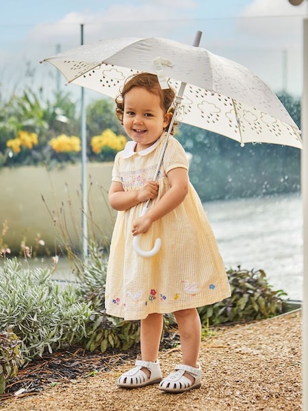 Yellow Duck Embroidered Smocked Dress (Q80769) | £29.50