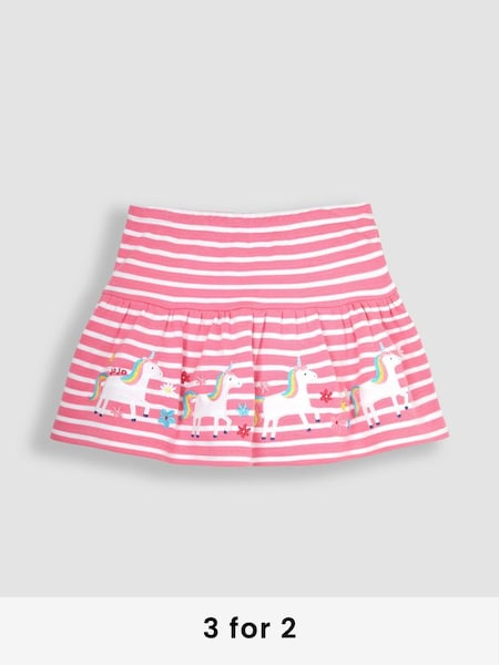 Pink Unicorn Appliqué Skort (Q80926) | £17