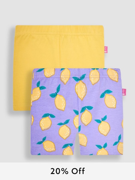 Lilac Purple Lemon & Yellow 2-Pack Shorts (Q80940) | £15
