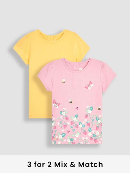 Pink Strawberry Garden & Yellow 2-Pack T-Shirts (Q80944) | £16