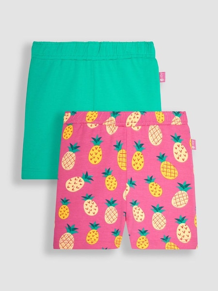 Fuchsia Pink Pineapple & Green 2-Pack Shorts (Q80948) | £15