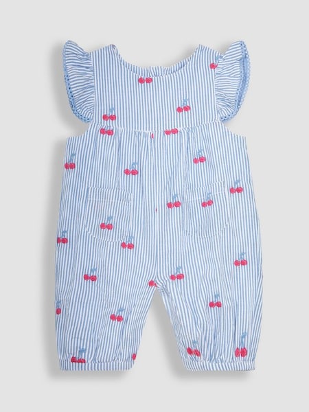 Blue Cherry Embroidered Pretty Sunsuit (Q80967) | £23