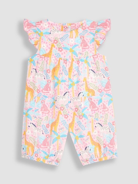 Pink Safari Animals Print Pretty Sunsuit (Q80970) | £17