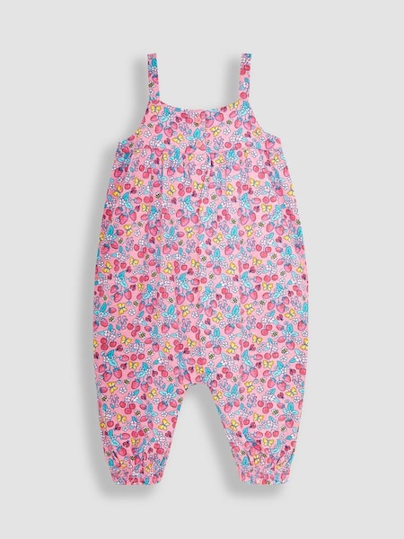 Pink Strawberry Garden Floral Print Jumpsuit (Q81426) | £23