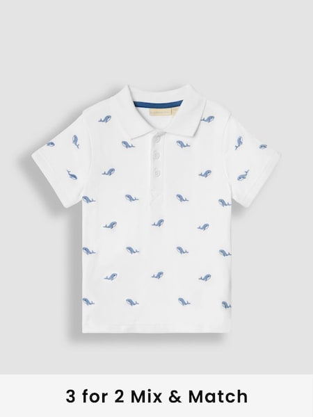 White Whale Embroidered Polo Shirt (Q81724) | £18
