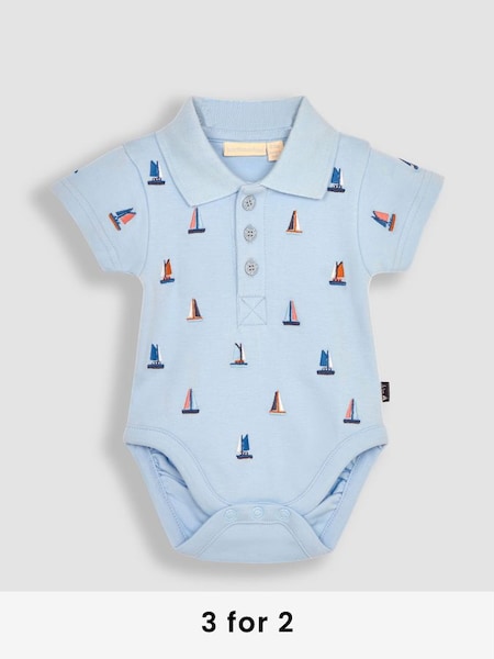 Blue Sailboat Embroidered Polo Shirt Body (Q81737) | £15