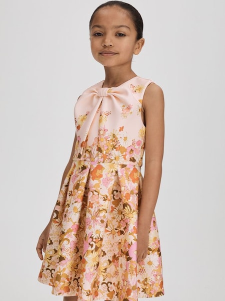 Junior Scuba Knot Fit-and-Flare Dress in Multi (Q82004) | £55