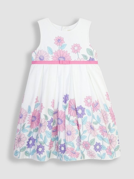 White Sunflower Pretty Pleated Party Dress (Q82894) | £36