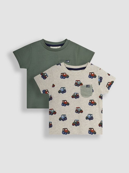 Natural Tractor 2-Pack Pocket T-Shirts (Q83015) | £21