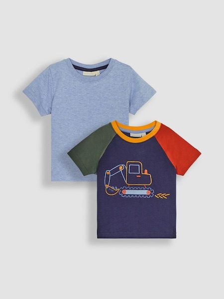 Navy Digger 2-Pack Placement Print T-Shirts (Q83016) | £19.50