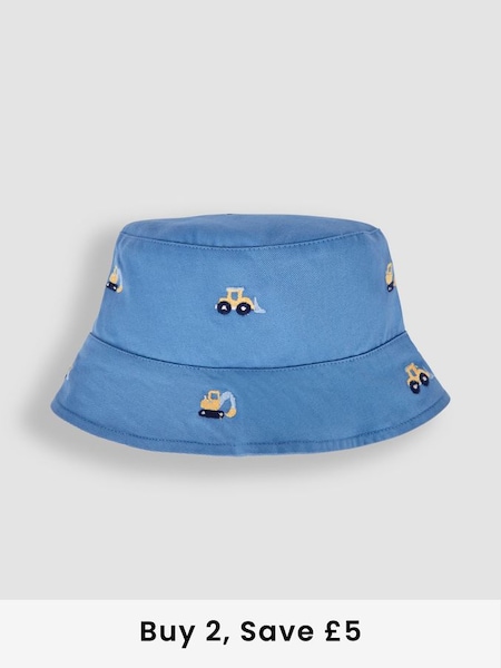 Blue Digger Embroidered Twill Sun Hat (Q83121) | £14