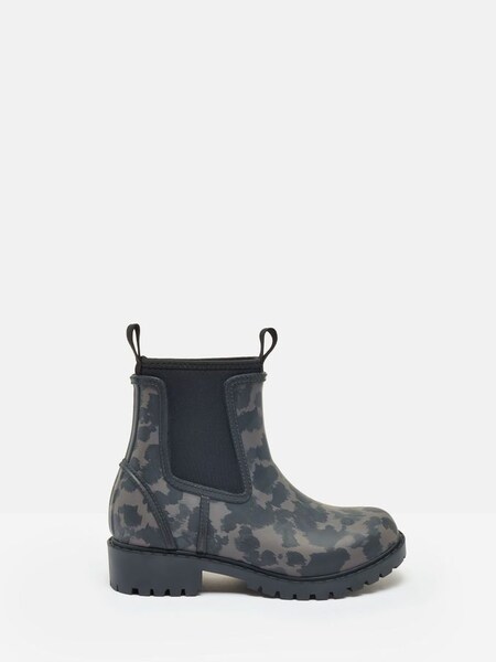 Oakfield Black/Animal Short Neoprene-Lined Wellies (Q87010) | £60