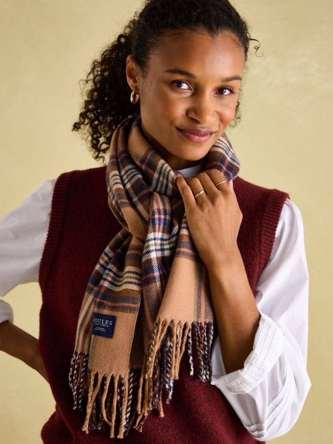 Buy Women s Scarves Check Tartan Online Joules UK