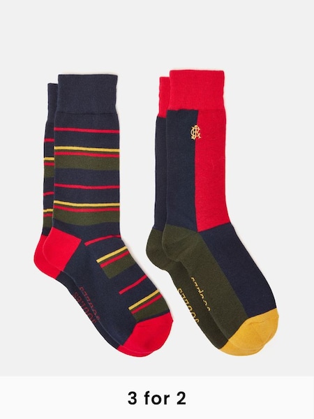 Kingsbury Multi Men's 2 Pack Socks (size 7-12) (Q89521) | £9.95