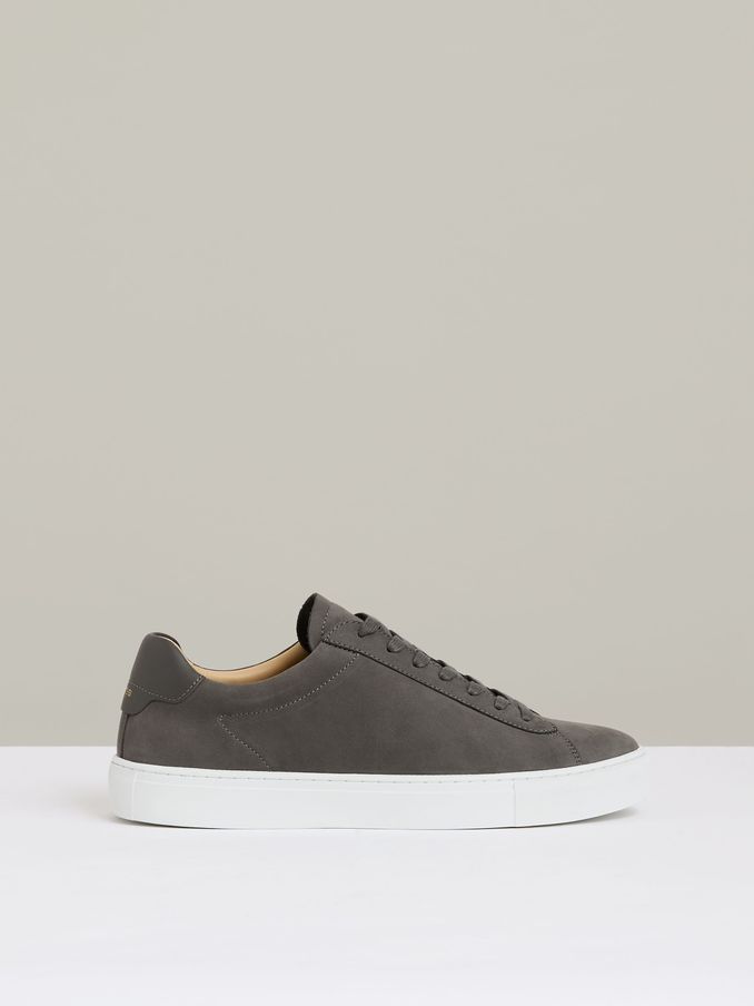 Mens grey suede trainers cheap