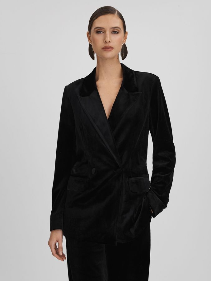 Short on sale velvet blazer