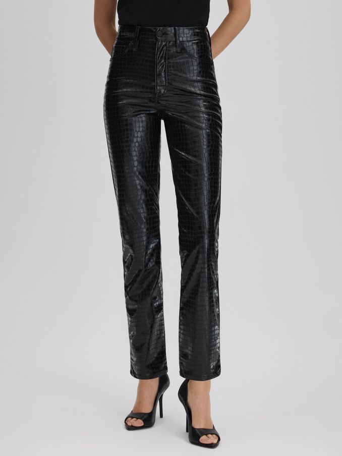 Reiss store leather trousers