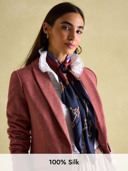 Bloomfield Navy Silk Square Scarf (Q93717) | £39.95