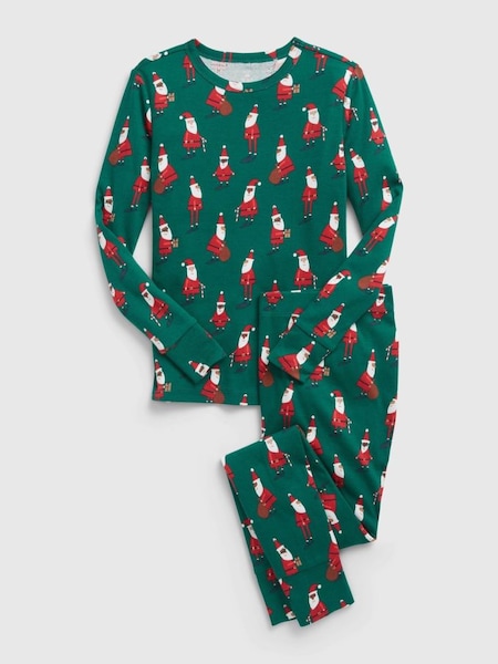 Green Organic Cotton Santa Pyjama Set (Q94600) | £10