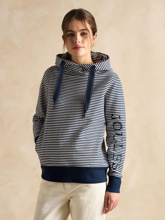 Ladies Striped Sweatshirts Hoodies Joules