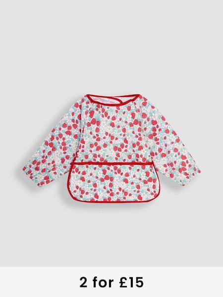 Pink Strawberry Deluxe Sleeved Bib (Q97773) | £10