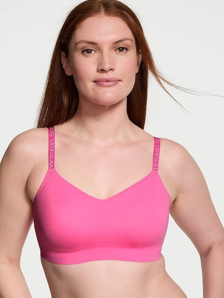 Hollywood Pink Silicone Lightly Lined Lounge Bralette (Q97990) | £29
