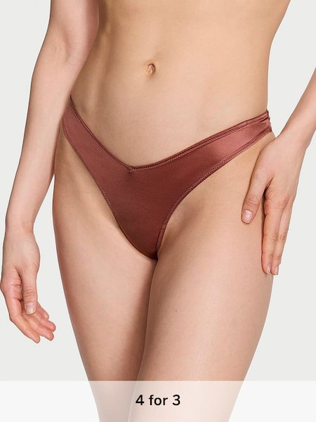Clay Brown Thong Knickers (Q98078) | £14