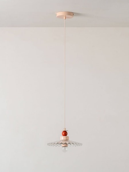 Houseof. Red The Ribbed Ceiling Pendant Light by Emma Gurner (Q99400) | £249