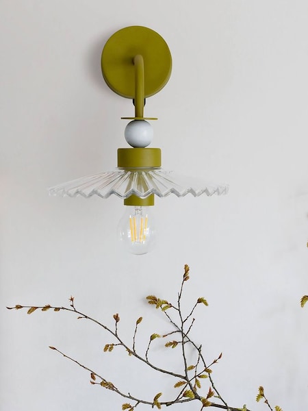 Houseof. Green The Ribbed Wall Lamp by Emma Gurner (Q99402) | £199