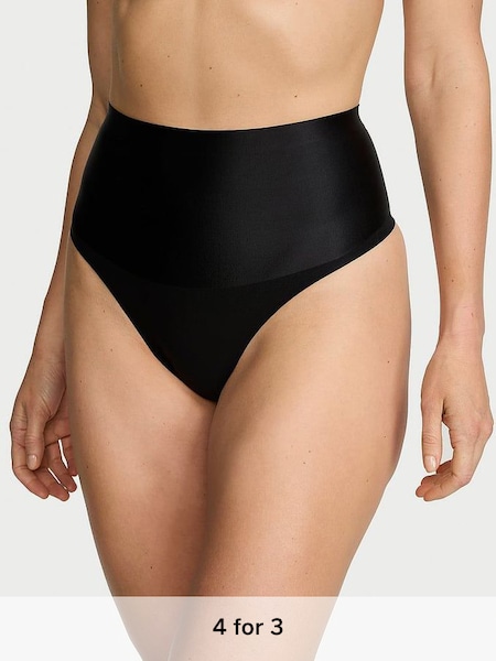 Black Smooth Thong Shaping Knickers (Q99659) | £20