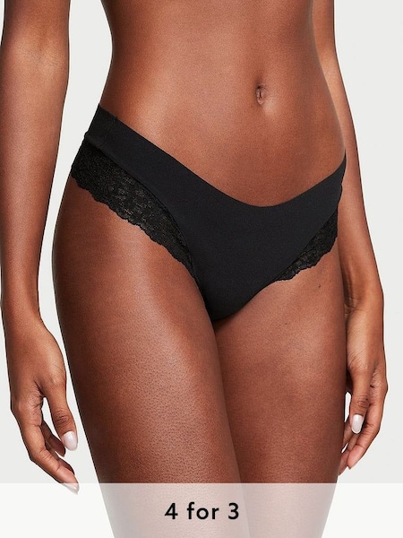 Black Posey Lace Thong Knickers (Q99665) | £9