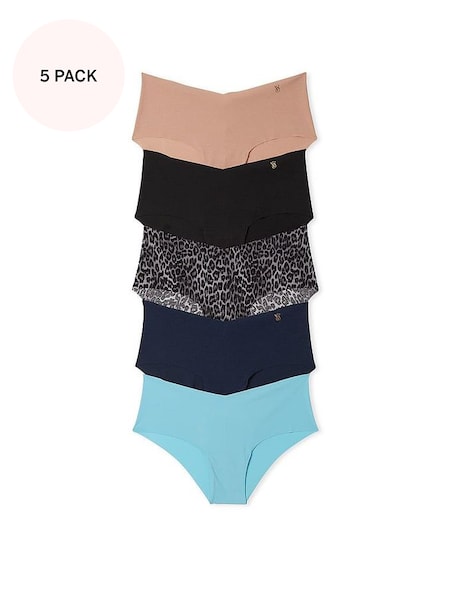 Nude/Black/Blue Cheeky No Show Knickers Multipack (Q99698) | £25