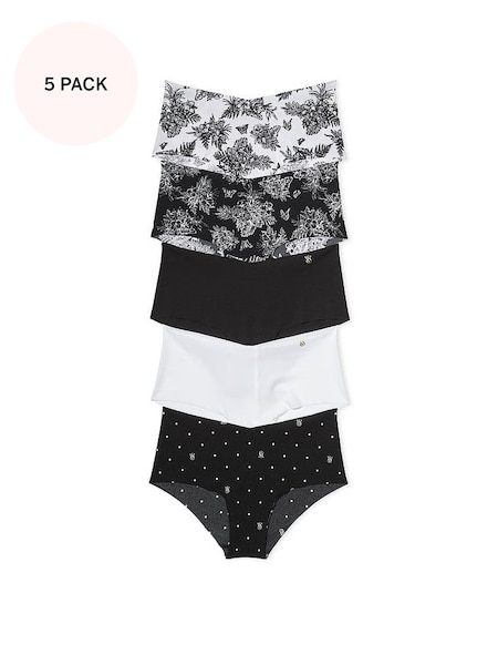 Black/White Cheeky No Show Knickers Multipack (Q99725) | £27