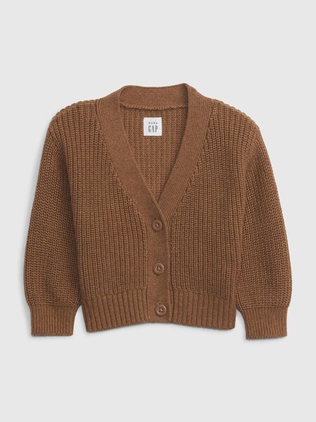Brown Shaker Stitch Cardigan (R04812) | £22