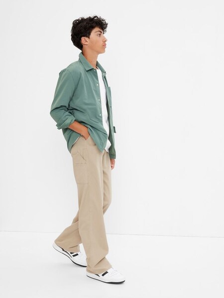 Khaki/Green Cargo Carpenter Trousers (R39523) | £20