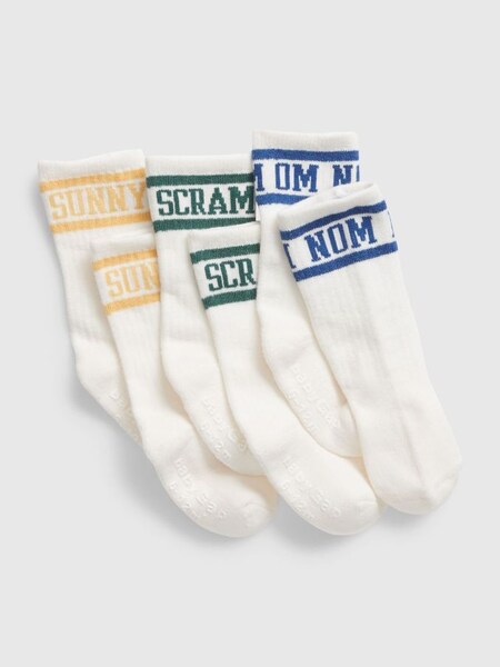White Sesame Street Crew Socks 3-Pack (R39759) | £8