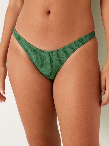 Forest Pine Green Brazilian Crinkle Bikini Bottom (R74623) | £20