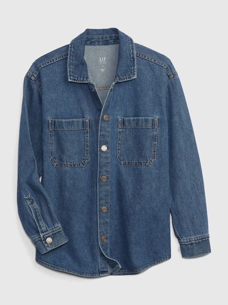 Blue Oversized Denim Shirt Jacket (R80572) | £16