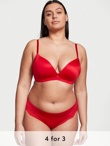 Lipstick Red Smooth Cut Out Thong Knickers (R80666) | £14