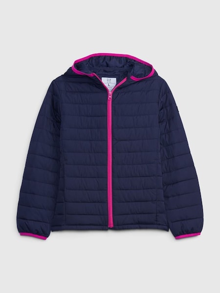 Navy Blue & Pink Water Resistant Lightweight Puffer Jacket (R82535) | £35