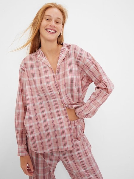 Pink Tartan Tartan Long Sleeve Pyjama Top (R82560) | £30