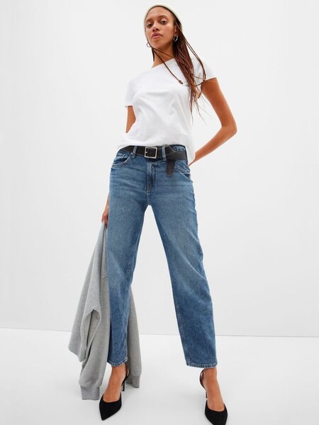 Mid Wash Blue Mid Rise '90s Loose Fit Jeans (R82563) | £45
