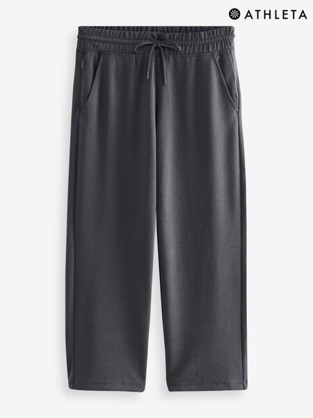 Athleta Black Seasoft Straight Cropped Trousers (R82800) | £55