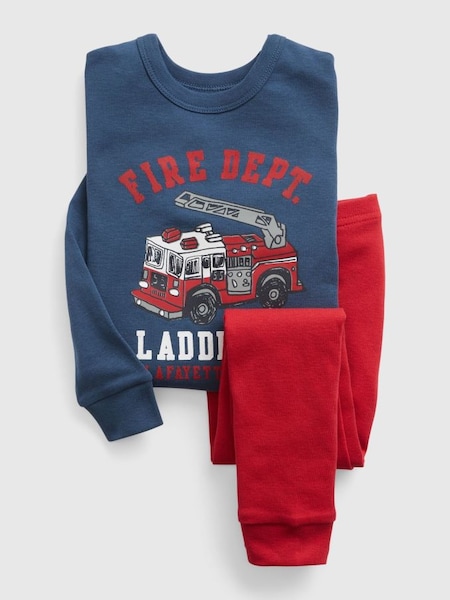 Blue Fire Engine Graphic Long Sleeve Pyjama Set (R84077) | £18