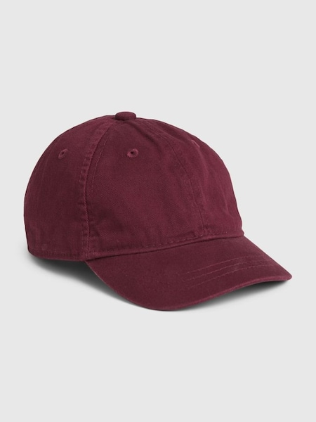Purple Toddlers Organic Cotton Washed Baseball Hat (R84118) | £10