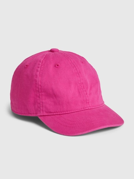 Pink Toddlers Organic Cotton Washed Baseball Hat (R84121) | £10