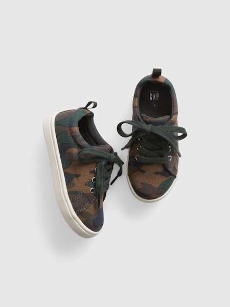 Green Camo Lace-Up Trainers (R84125) | £25
