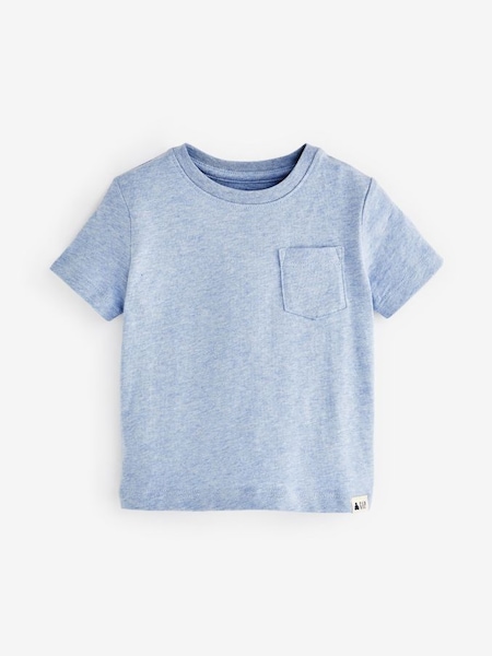 Light Blue Pocket Short Sleeve Crew Neck T-Shirt (R84404) | £6
