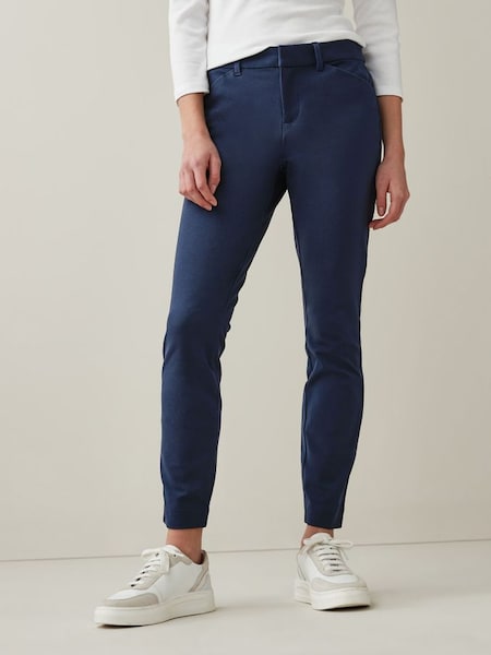 Navy Blue Skinny Cropped Work Trouser (R89622) | £35
