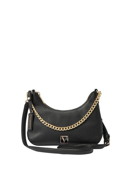 Black Leather Slouch Crossbody Bag (R89852) | £49
